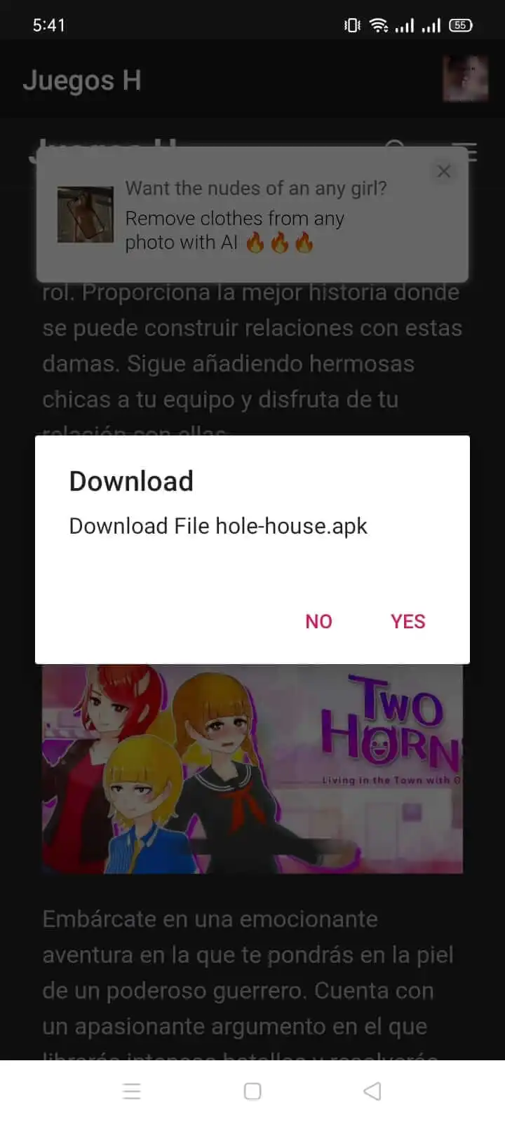 Imagen de Juegos H APK para Android