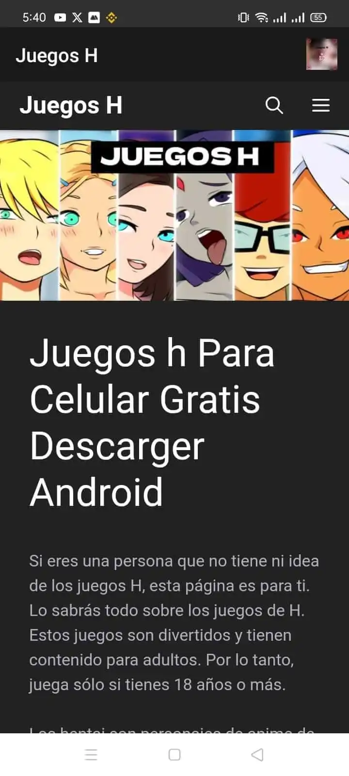 Imagen de Descarga de Juegos H para Android